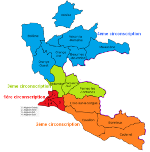 4 circonscriptions de Vaucluse hors la 5eme