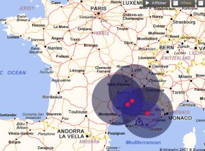 Zonage du triangle Cadarache, Marcoule, Tricastin (sud-est France) en fonction des PPI, ou de la réalité des catastrophes nucléaires de Fukushima et Tchernobyl