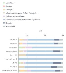 2024: assemblée nationale. Répartition sociologique