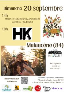 Bl paysan à Malaucene le 20 septembre 2026 avec HK