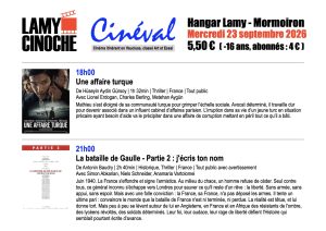 Programme cinéval à Mormoiron le 23 septembre 2026